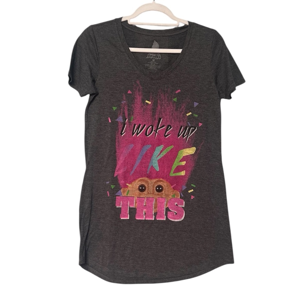 Trolls "I woke up like this" t-shirt pajama dress Size Medium